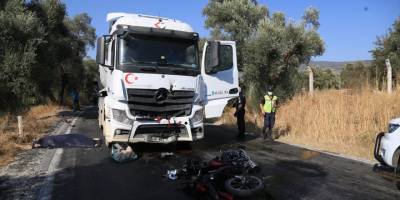 Muğla'da kamyonla çarpışan motosikletin sürücüsü öldü
