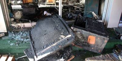 Uşak'ta kargo firmasına ait iş yerindeki yangın söndürüldü