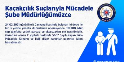 Başkentte kaçakçılara ağır darbe