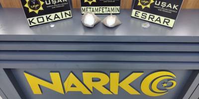 Uşak'ta şüphe üzerine durdurulan araçta uyuşturucu bulununca sürücü tutuklandı