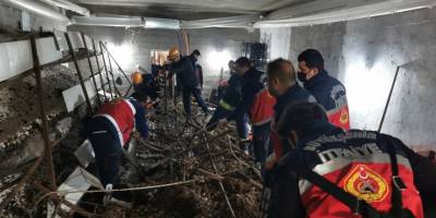 Mantar fabrikasında göçük: 6 yaralı