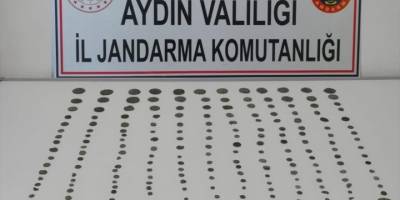 Aydın'da gözlük kılıfında 199 sikke bulunan zanlı gözaltına alındı