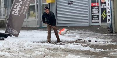 Sarıkamış’ta kar mesai başladı