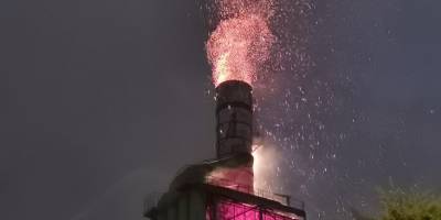 Talaş siloları alev topuna döndü