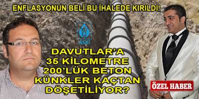 ASKİ'de enflasyonun belini kıran ihaleler! Davutlar'a kilometresi 240 bin liradan 200'lük beton künk...