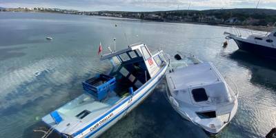 Çeşme'de fırtına nedeniyle 3 tekne battı