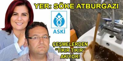 ASKİ hizmette sınır tanımıyor! Söke Atburgazı köyündeki ev şebekelerinden akan suyu hayvanlar bile içemiyormuş...