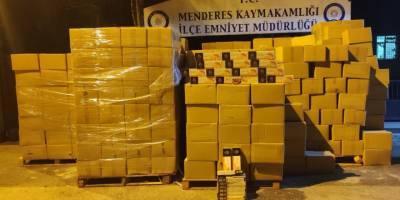 İzmir’de 4 milyon lira değerinde 10 ton kaçak tütün ele geçirildi