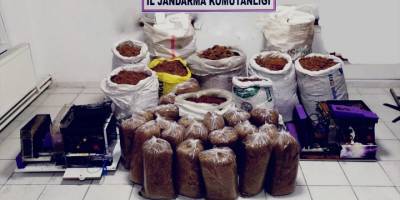 Uşak'ta 309 kilo tütün, 61 bin 450 makaron ele geçirildi