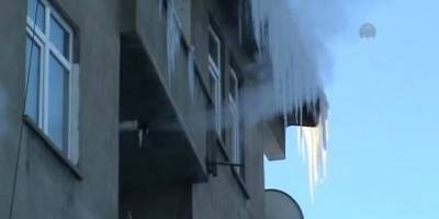 Ankara’da kombi bacaları buz tuttu