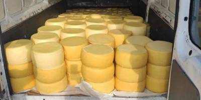 Jandarma denetiminde 2 tona yakın kaşar ele geçirildi