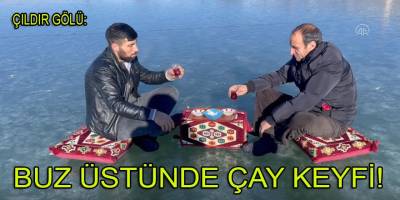 Çıldır Gölü Ardahan kısmında da donmaya başladı