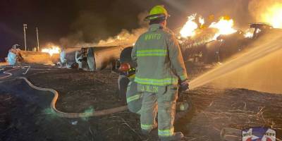 ABD’de kimyasal madde yüklü tren raydan çıkarak alev aldı