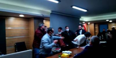 Tarsus’ta Kasaplar Odasının seçiminde kavga çıktı