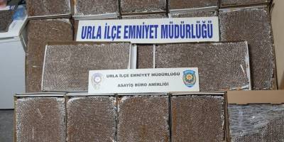 Urla'da binlerce paket kaçak sigara ele geçirildi