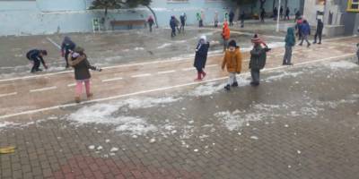 Uzunköprü’de kar sevinci