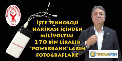 İşte Bornova Belediyesinin milivoltu içinden 270 bin liralık 'PowerBank'ların fotoğrafları!