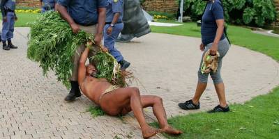Devlet Başkanlığı yerleşkesinde kenevir yetiştiren Güney Afrikalı 'Kral Khoisan' tutuklandı