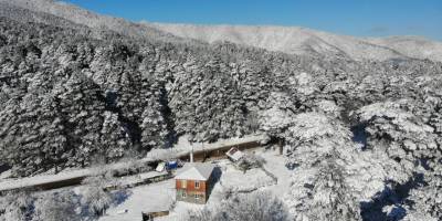Kazdağları adeta gelinlik giydi