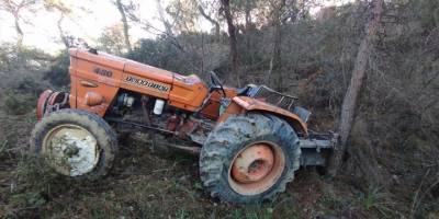 Aydın’da traktörün devrilmesi sonucu bir kişi öldü, bir kişi yaralandı