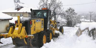 Muğla’nın yüksek kesimlerinde kar mücadelesi