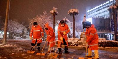 Denizli’de 300 kişilik ekiple kar mücadele