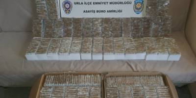 Urla'da kaçak sigara operasyonu