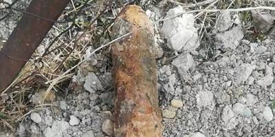 Evin bahçesinde Kurtuluş Savaşı'ndan kalan top mermisi bulundu