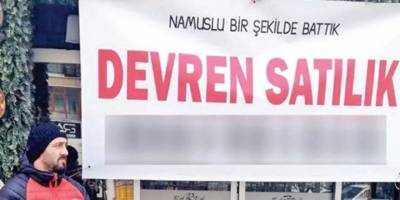 Trabzonlu esnaftan 'Namuslu bir şekilde battık' pankartı