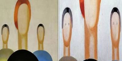 Güvenlik görevlisi milyon dolarlık tablodaki yüzlere göz çizdi