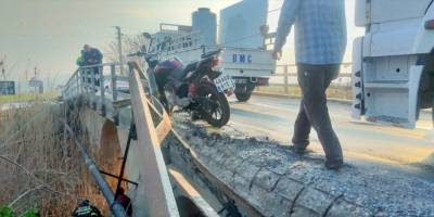 Muğla'da kanala düşen motosiklet sürücüsü kurtarıldı