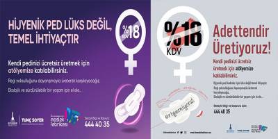 Karataş, Meslek Fabrikasında 'Hijyenik Ped' üretimine geçilmesini Soyer'in uhdesinde kutladı!