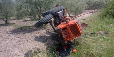 Saruhanlı'da traktör devrildi: 1 ölü