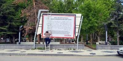 Bolu Belediyesi'nin sığınmacılarla ilgili afişine soruşturma