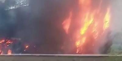 Adıyaman’da yapay şelale alev alev yandı