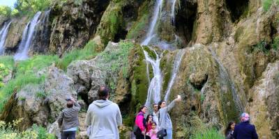 Girlevik Şelalesi'nde hafta sonu yoğunluğu