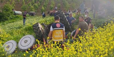 Bursa'da traktör devrildi: 1 ölü