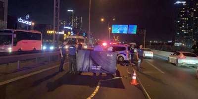 Basın Ekspres’te yolun karşına geçmeye çalışan adam araba çarpması sonucu hayatını kaybetti