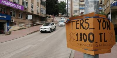 Vatandaşlardan ters yöne giren sürücülere ilginç uyarı: "Zenginler geçebilir”