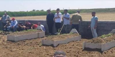 Polis memuru öldürdüğü eşi ve oğluyla yan yana toprağa verildi