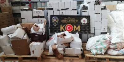 Adana'da 14 milyon 682 bin 300 kaçak sigara ele geçirildi