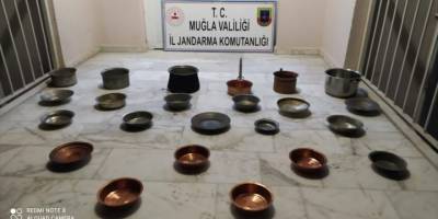 Muğla'da bakır kazan hırsızlığı yaptığı tespit edilen şüpheli yakalandı