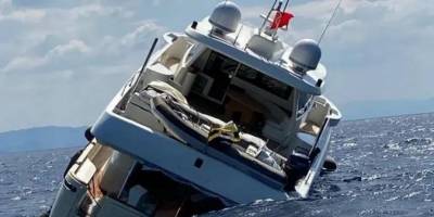 İzmir’de hareketli dakikalar: Su alan milyonluk yattaki 10 kişi kurtarıldı