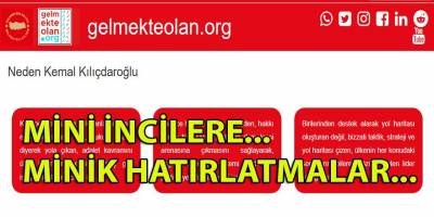 gelmekteolan.org'ta yer alan mini incilere minik hatırlatmalar!