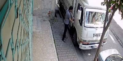 Küçükçekmece'de park halindeki kamyoneti çalan şahıs yakalandı