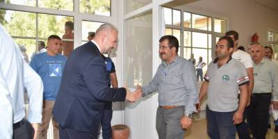 Pehlivan, belediye personeliyle bayramlaştı