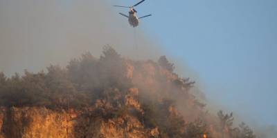 Söke Argavlı yangınında söndürme çalışmaları devam ediyor