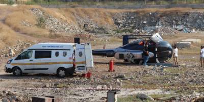 Helikopter kazasının yaşandığı yerde çalışmalar sürüyor