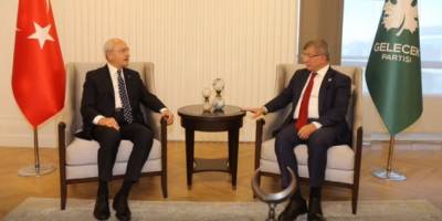 CHP Genel Başkanı Kılıçdaroğlu, Gelecek Partisi Genel Başkanı Davutoğlu ile görüştü