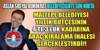 Görülmemiş çılgınlık! CHP'li Maltepe belediye başkanı Kılıç, belediye bütçesinin 4'te 3'lük kadarına araç kiralama ihalesi gerçekleştirdi!
